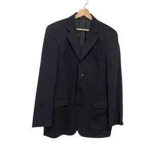 Emanuel Ungaro Mens Black Wool Suit Jacket Blazer 39L/33W